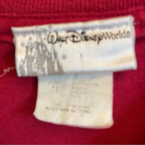 Y2K Disney 2007 short sleeve t-shirt Mickey Mouse red blue vacation travel - Picture 4 of 7